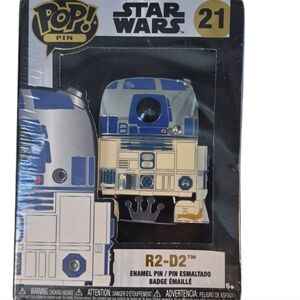 Funko × Star Wars POP PIN R2-D2 Enamel Pin with Silver, White & Blue.